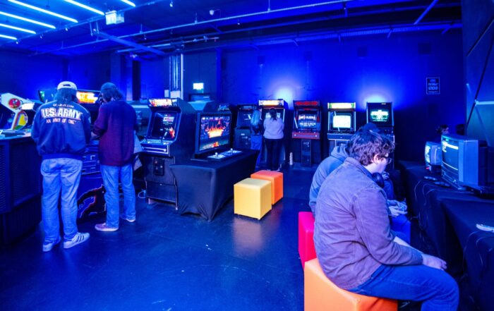arcade with people playing
